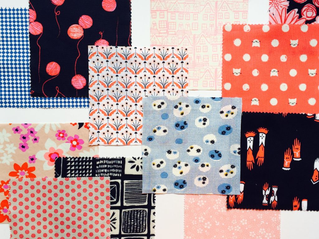 Mini quilt fabric selection