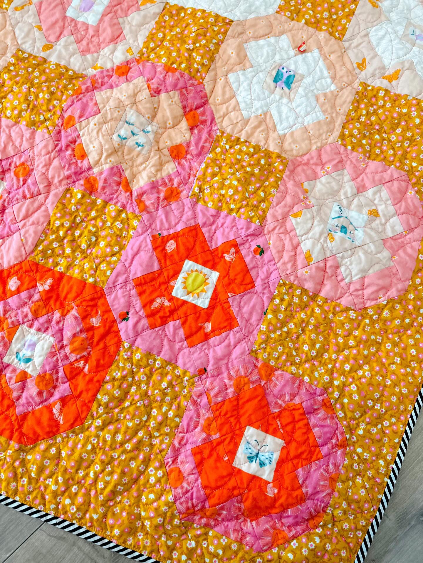 PRINTED Churn Dot Quilt Pattern