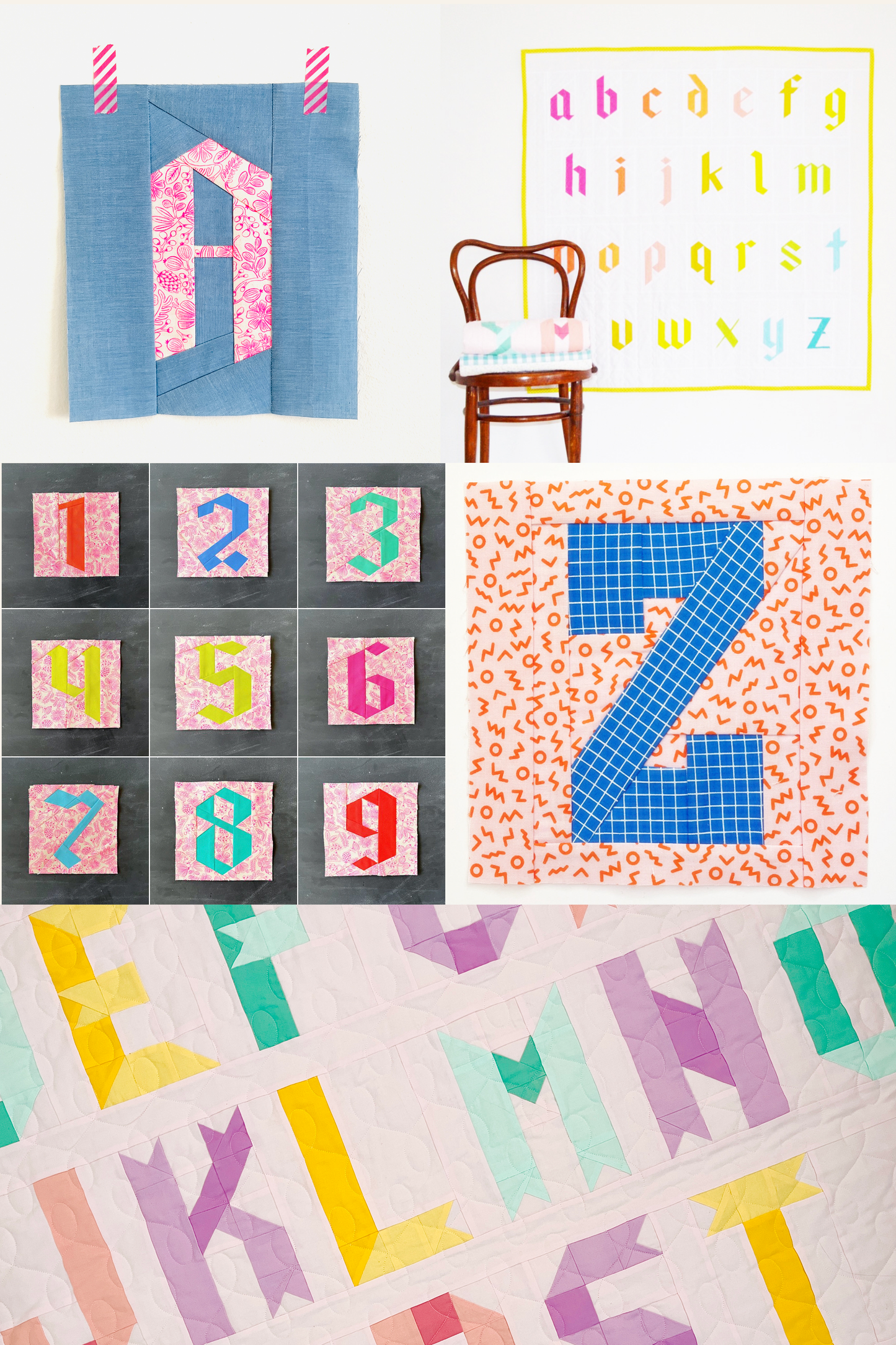 Ultimate Alphabet Quilt Pattern Bundle – Complete Blackletter Set + Varsity & Ribbon Letters – FPP – PDF