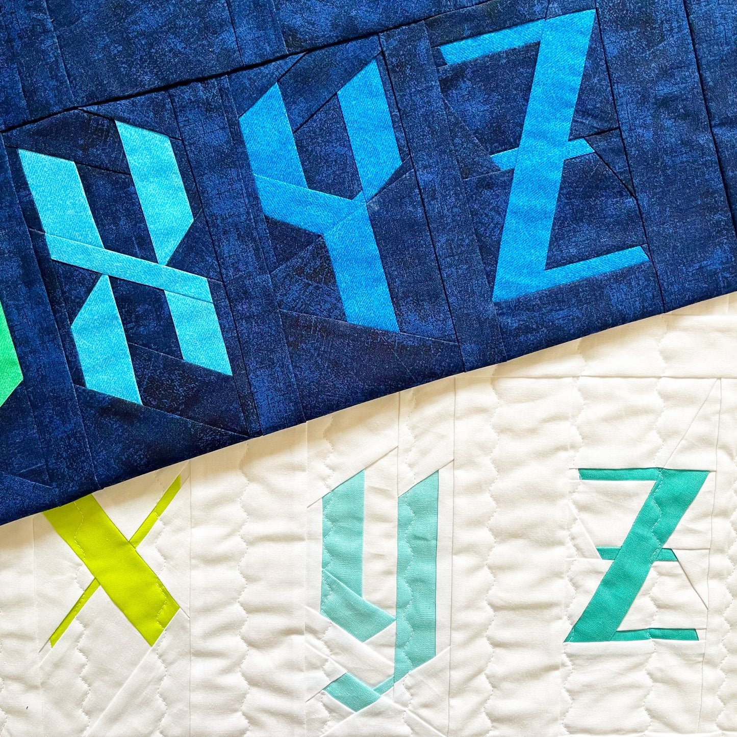 Blackletter & Varsity Alphabet Quilt Pattern Bundle – Uppercase, Lowercase & Varsity Letters – FPP PDF