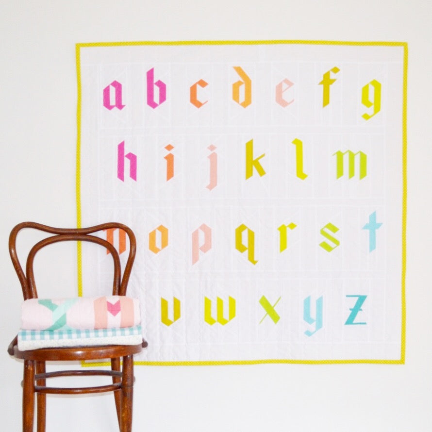 Blackletter & Varsity Alphabet Quilt Pattern Bundle – Uppercase, Lowercase, Numbers, & Varsity Letters – FPP PDF