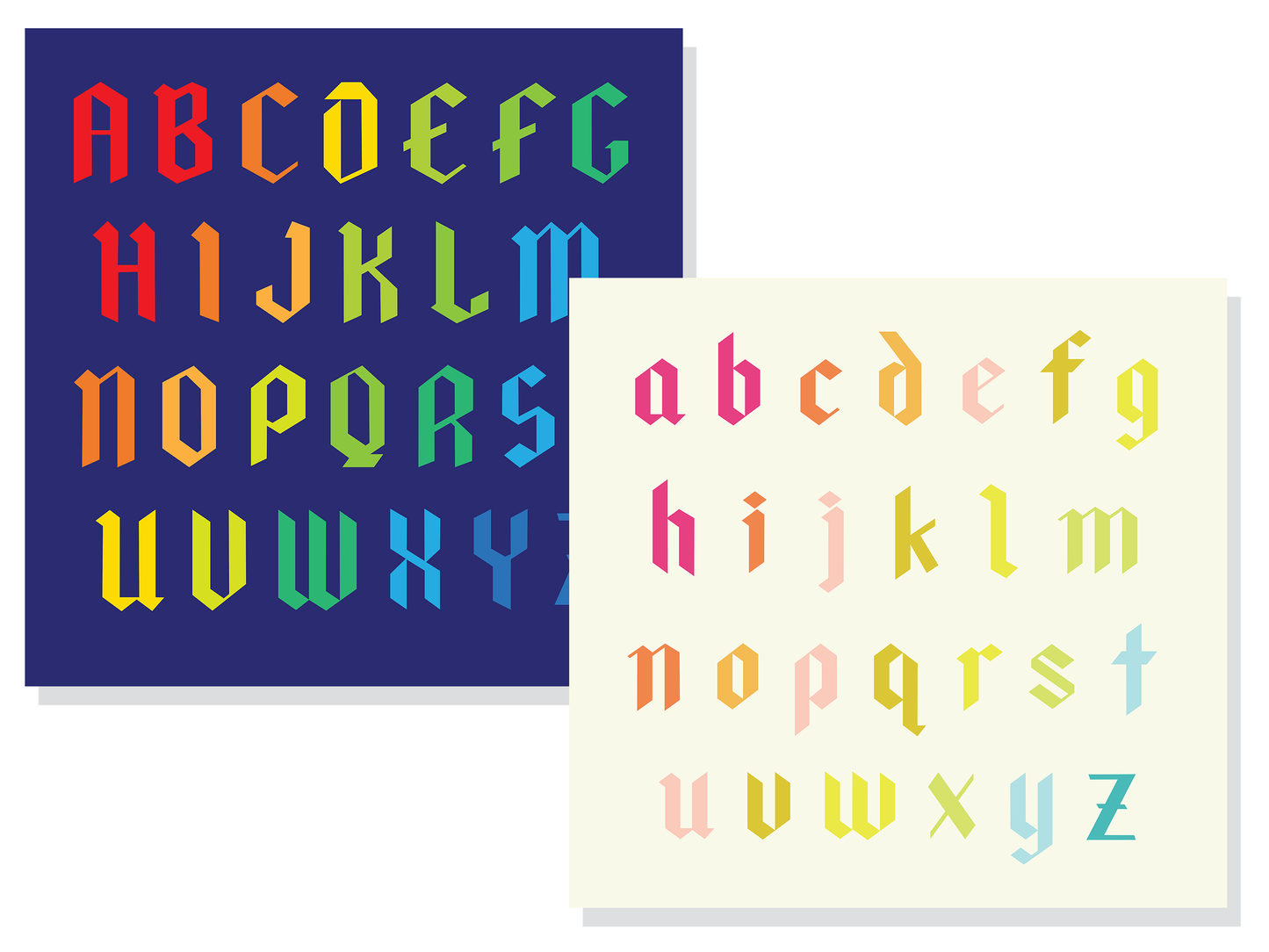 Blackletter & Varsity Alphabet Quilt Pattern Bundle – Uppercase, Lowercase, Numbers, & Varsity Letters – FPP PDF