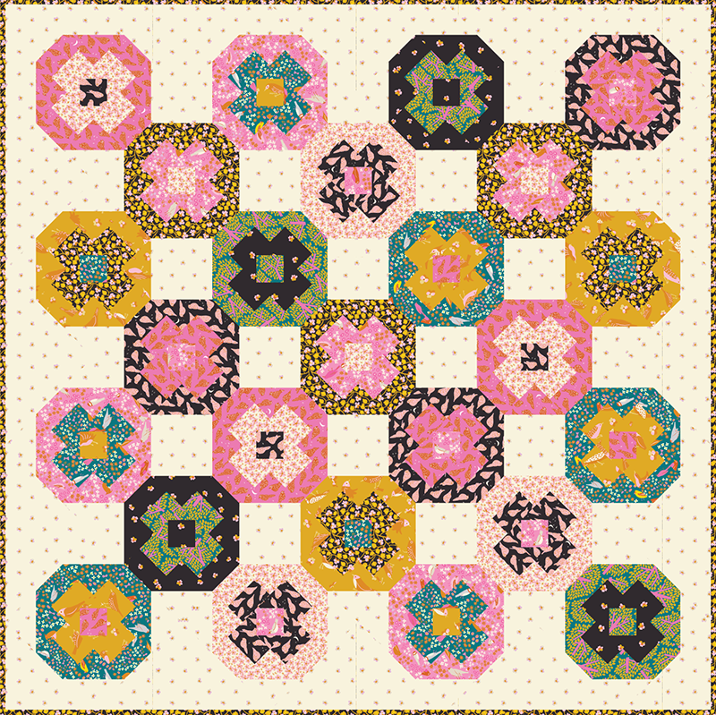 PRINTED Churn Dot Quilt Pattern