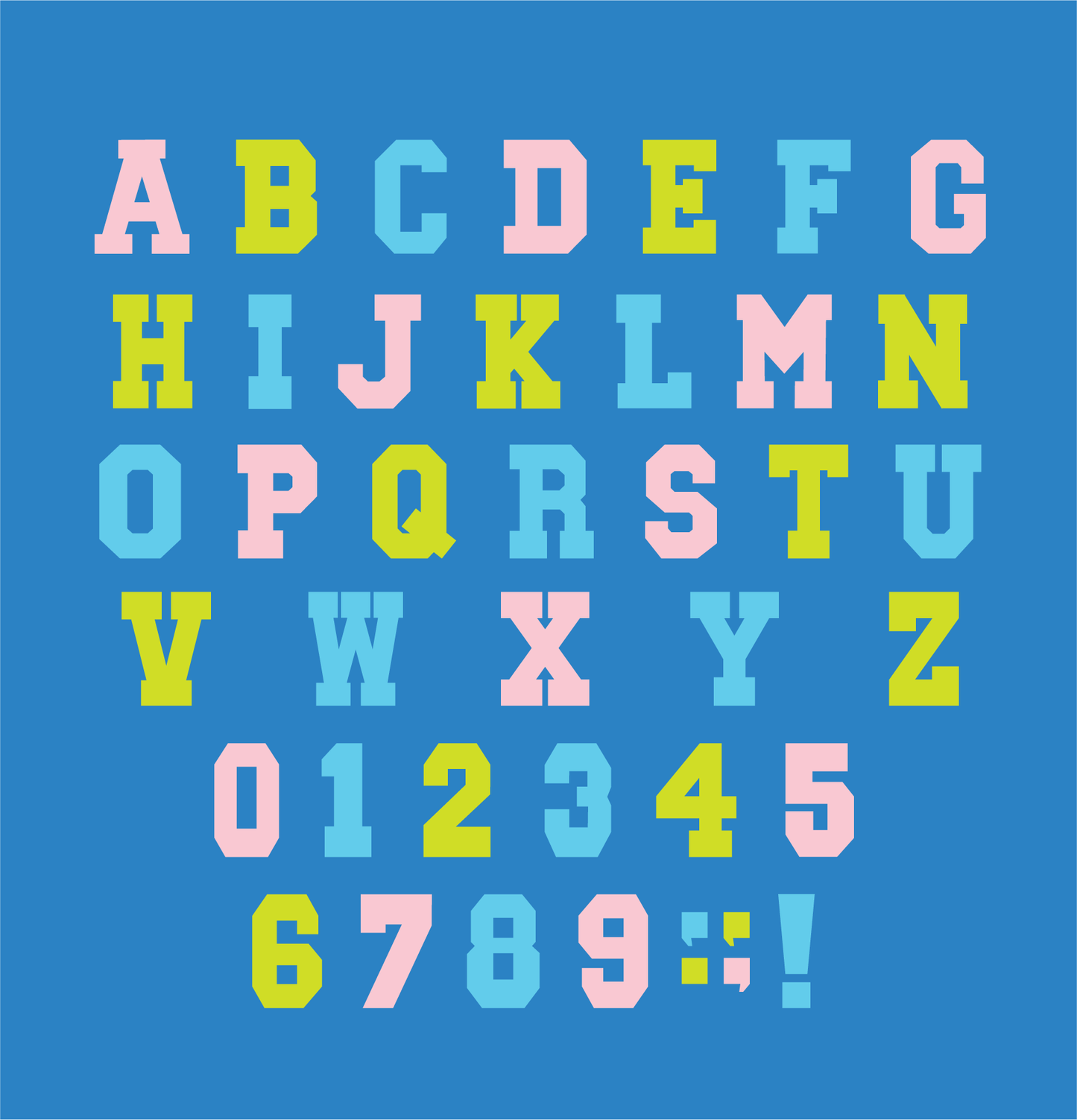 Blackletter & Varsity Alphabet Quilt Pattern Bundle – Uppercase, Lowercase, Numbers, & Varsity Letters – FPP PDF