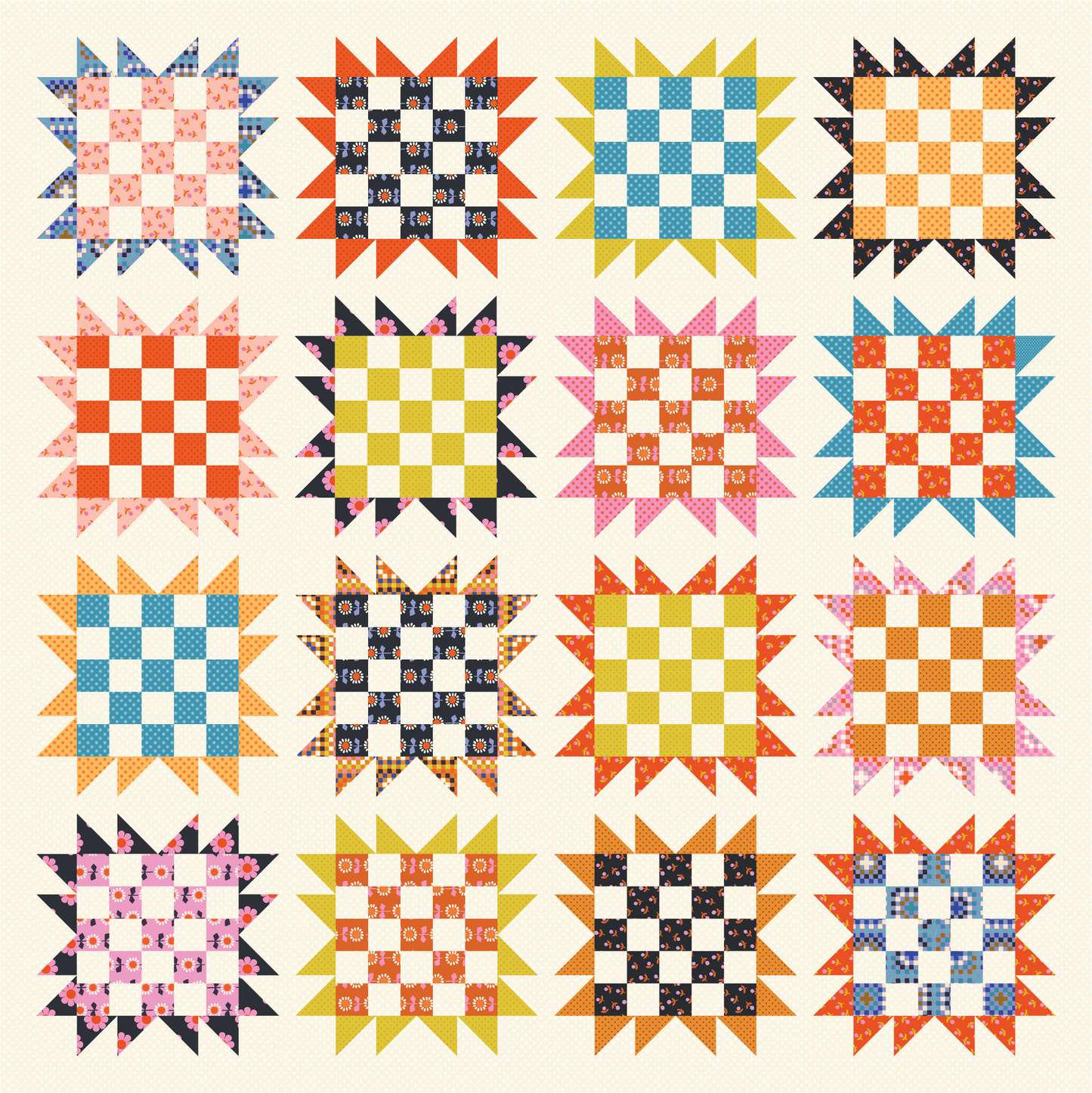 Sunflower Patch Quilt Pattern - PDF