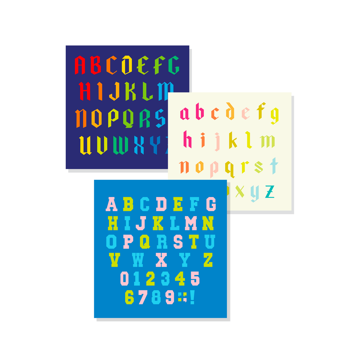Blackletter & Varsity Alphabet Quilt Pattern Bundle – Uppercase, Lowercase & Varsity Letters – FPP PDF