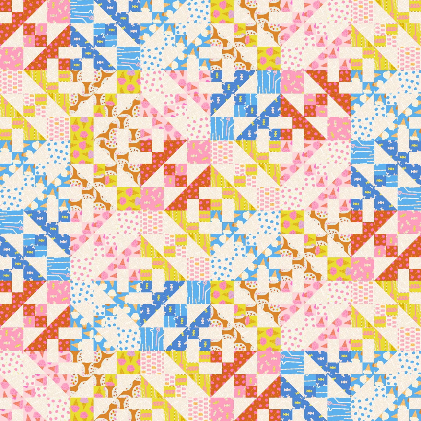 Quilt Pattern - Sugarcubes Traditional Patchwork - Baby to Queen - PDF