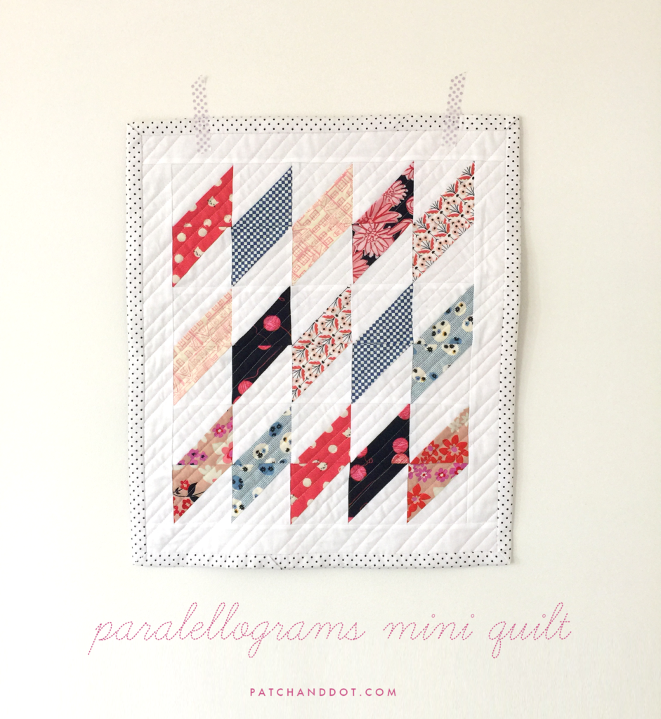 parallelograms mini quilt