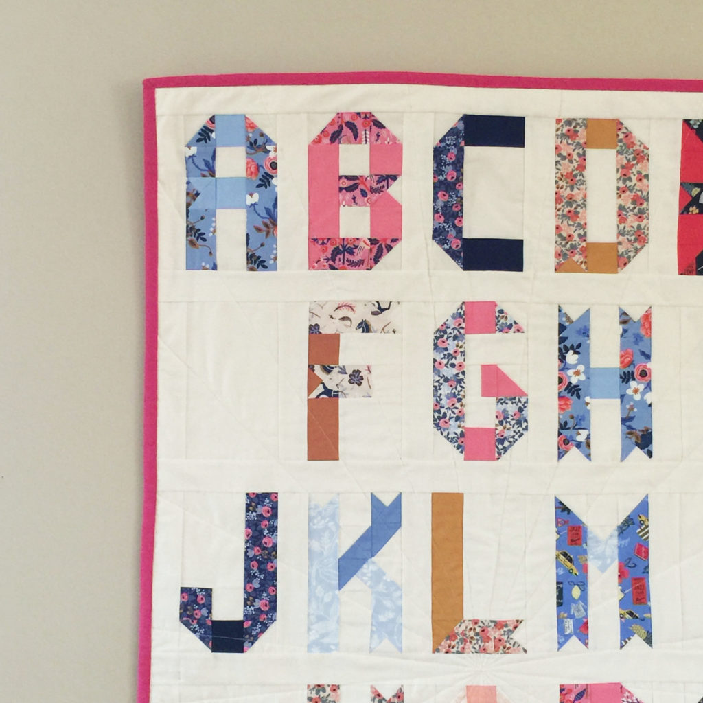 Ribbon Letter Alphabet Quilt Block Pattern Patch Dot