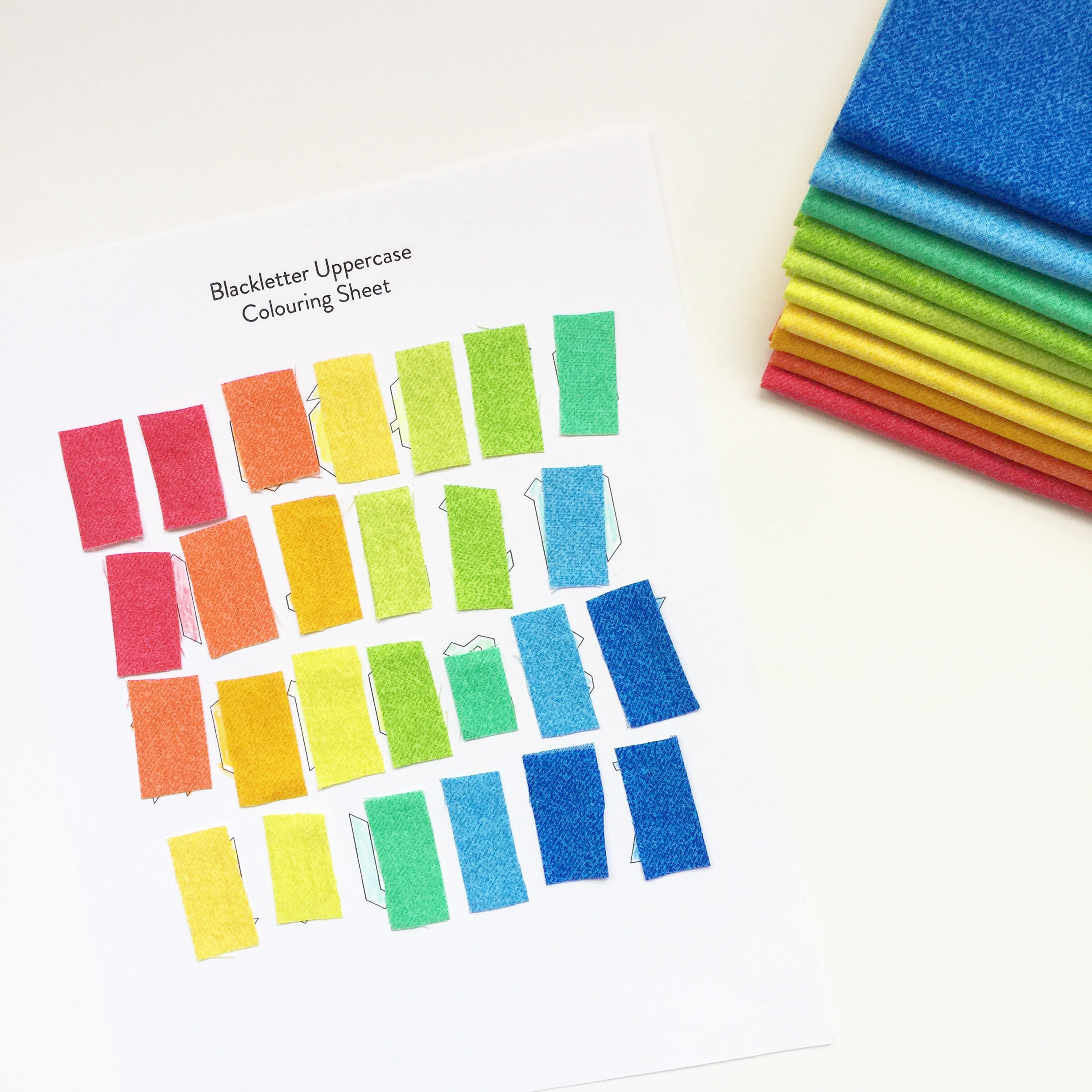 Rainbow quilt planning
