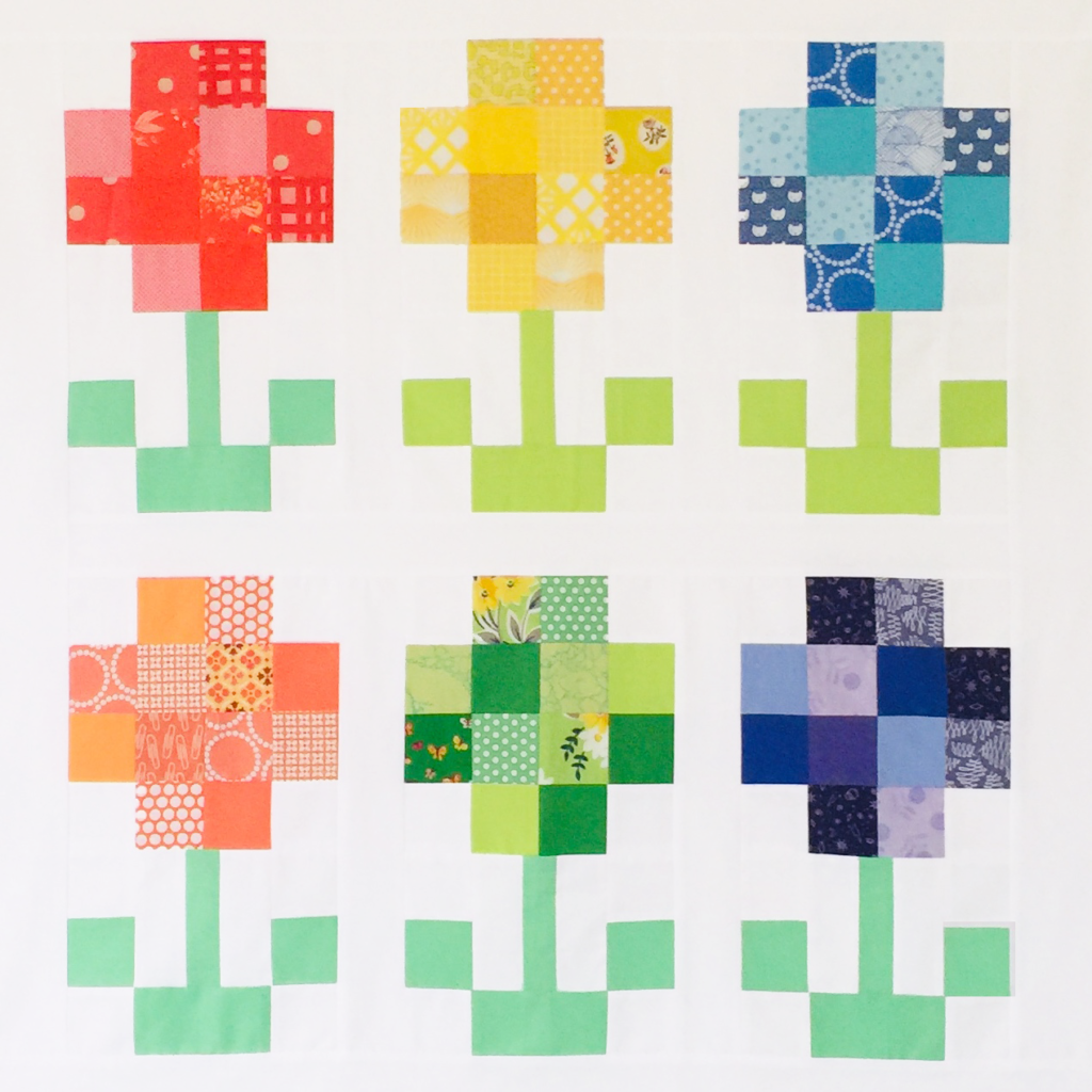 Pixel Posies Free Baby Quilt Pattern