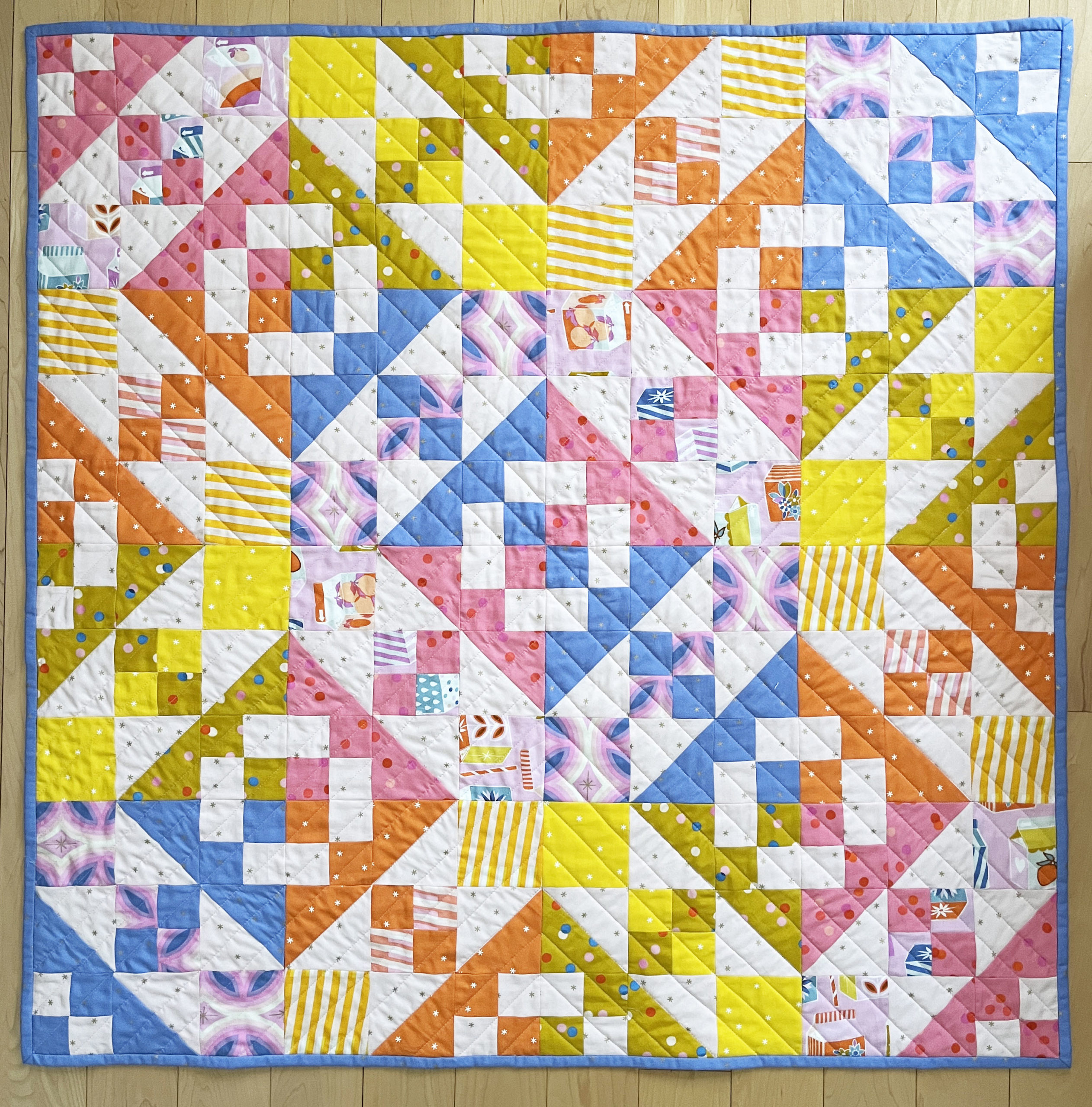 finished-sugarcubes-baby-quilt