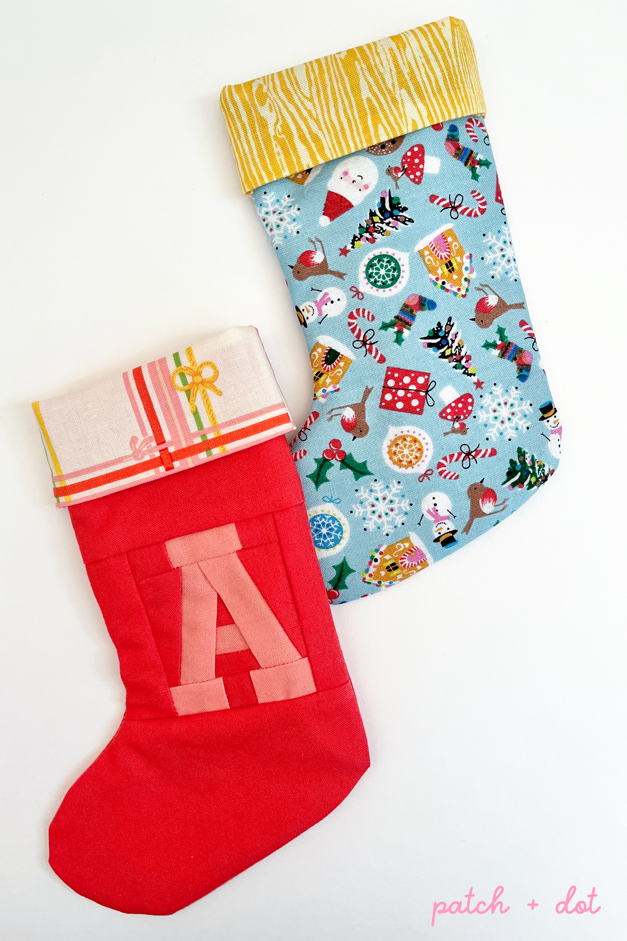 free mini Christmas stocking diy